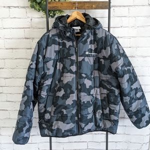 CHAMPION Hooded Puffer Winter Jacket